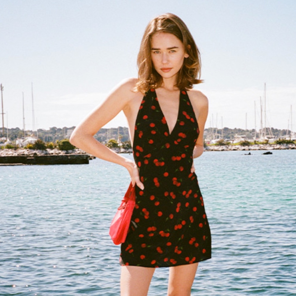 Realisation Par Leila Cherry Dress Size Small EUC